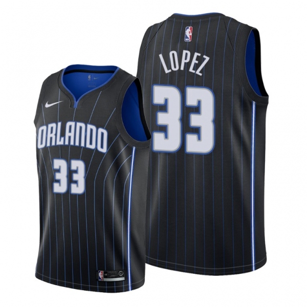 Robin Lopez 2021 Trade Orlando Magic Black Statement Edition Jersey #33