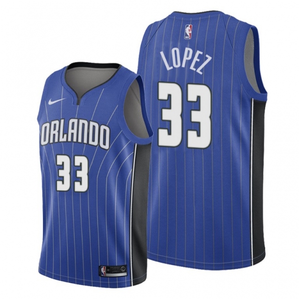 Robin Lopez 2021 Trade Orlando Magic Blue Icon Edition Jersey #33