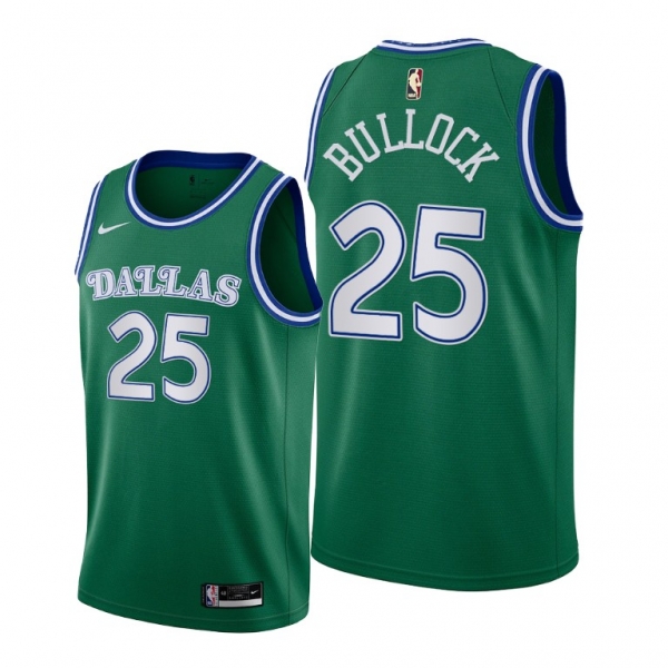 Reggie Bullock 2021 Trade Dallas Mavericks Green Classic Edition Jersey #25