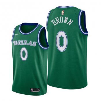 Sterling Brown 2021 Trade Dallas Mavericks Green Classic Edition Jersey #0