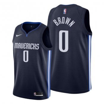 Sterling Brown 2021 Trade Dallas Mavericks Navy Statement Edition Jersey #0