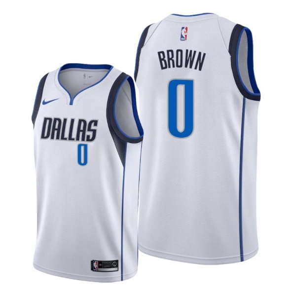 Sterling Brown 2021 Trade Dallas Mavericks White Association Edition Jersey #0