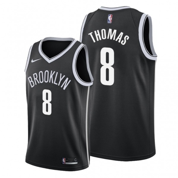 Cameron Thomas 2021 NBA Draft Brooklyn Nets Black Icon Edition Jersey #8