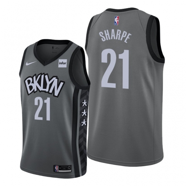 DayRon Sharpe 2021 NBA Draft Brooklyn Nets Gray Statement Edition Jersey #21