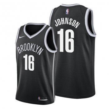 James Johnson 2021 Trade Brooklyn Nets Black Icon Edition Jersey #16