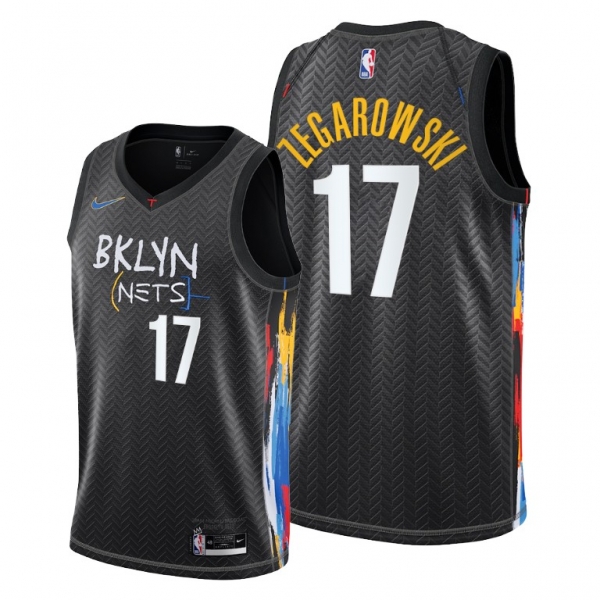 Marcus Zegarowski 2021 NBA Draft Brooklyn Nets Black City Edition Jersey #17