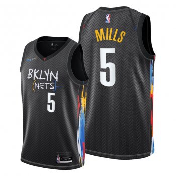 Patty Mills 2021 Trade Brooklyn Nets Black City Edition Jersey #5