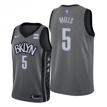 Patty Mills 2021 Trade Brooklyn Nets Gray Statement Edition Jersey #5