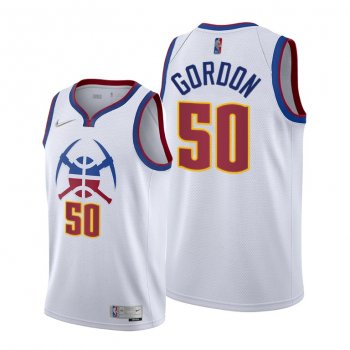 Denver Nuggets #50 Aaron Gordon White Earned Edition Jersey 2021 Trade