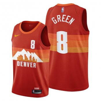 Jeff Green 2021 Trade Denver Nuggets Orange City Edition Jersey #8