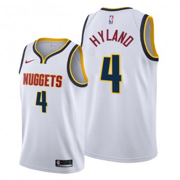 Nah'Shon Hyland 2021 NBA Draft Denver Nuggets White Association Edition Jersey #4