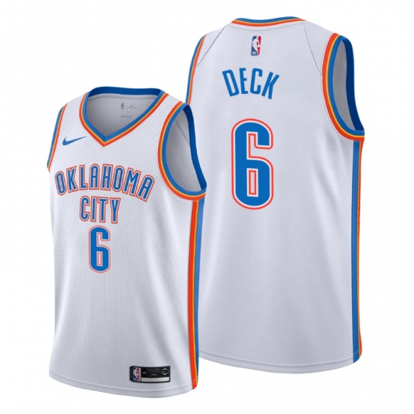 Oklahoma City Thunder #6 Gabriel Deck White Association Edition Jersey 2021 Trade