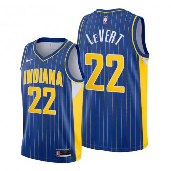 Indiana Pacers #22 Caris LeVert Blue City Edition Jersey 2021 Trade