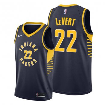 Indiana Pacers #22 Caris LeVert Navy 2020-21 Icon Edition Jersey 2021 Trade