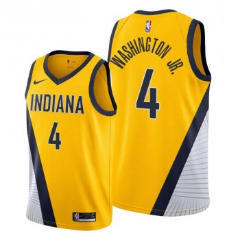 Duane Washington Jr. 2021 NBA Draft Indiana Pacers Gold Statement Edition Jersey #4