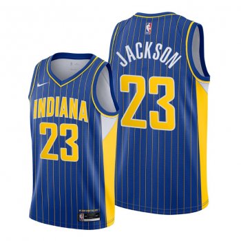 Isaiah Jackson 2021 NBA Draft Indiana Pacers Blue City Edition Jersey #23