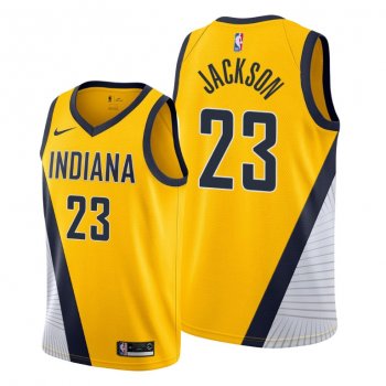 Isaiah Jackson 2021 NBA Draft Indiana Pacers Gold Statement Edition Jersey #23