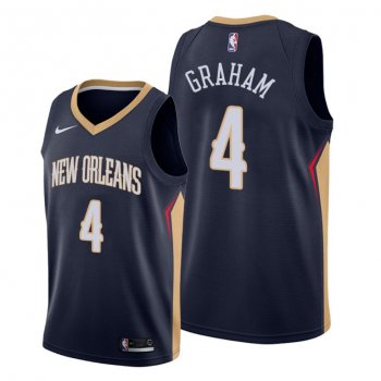 Devonte' Graham 2021 Trade New Orleans Pelicans Navy Icon Edition Jersey #4