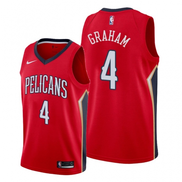 Devonte' Graham 2021 Trade New Orleans Pelicans Red Statement Edition Jersey #4