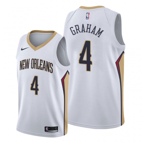 Devonte' Graham 2021 Trade New Orleans Pelicans White Association Edition Jersey #4