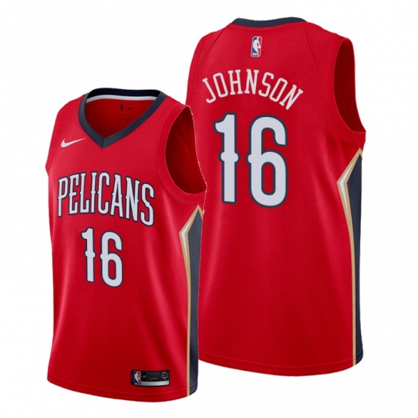 New Orleans Pelicans #16 James Johnson Red Statement Edition Jersey 2021 Trade