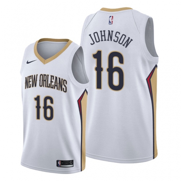 New Orleans Pelicans #16 James Johnson White Association Edition Jersey 2021 Trade