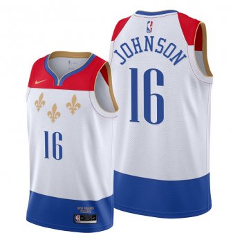 New Orleans Pelicans #16 James Johnson White City Edition Jersey 2021 Trade