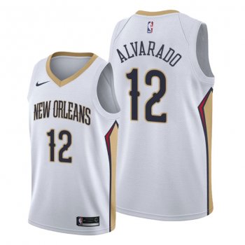 Jose Alvarado 2021 NBA Draft New Orleans Pelicans White Association Edition Jersey #12