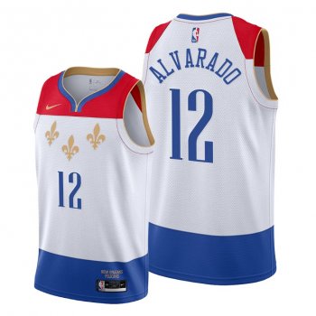 Jose Alvarado 2021 NBA Draft New Orleans Pelicans White City Edition Jersey #12