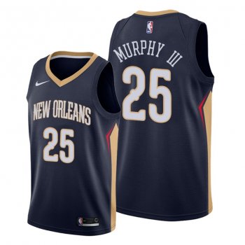 Trey Murphy III 2021 NBA Draft New Orleans Pelicans Navy Icon Edition Jersey #25