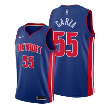 Luka Garza 2021 NBA Draft Detroit Pistons Blue Icon Edition Jersey #55