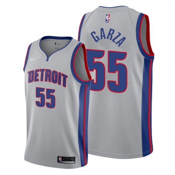 Luka Garza 2021 NBA Draft Detroit Pistons Gray Statement Edition Jersey #55