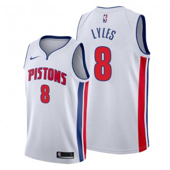 Trey Lyles 2021 Trade Detroit Pistons White Classic Edition Jersey #8