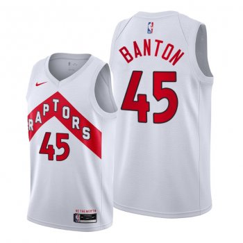 Dalano Banton 2021 NBA Draft Toronto Raptors White Association Edition Jersey #45