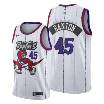 Dalano Banton 2021 NBA Draft Toronto Raptors White Classic Edition Jersey #45