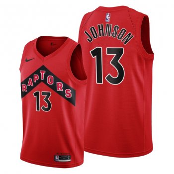 David Johnson 2021 NBA Draft Toronto Raptors Red Icon Edition Jersey #13