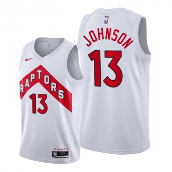 David Johnson 2021 NBA Draft Toronto Raptors White Association Edition Jersey #13