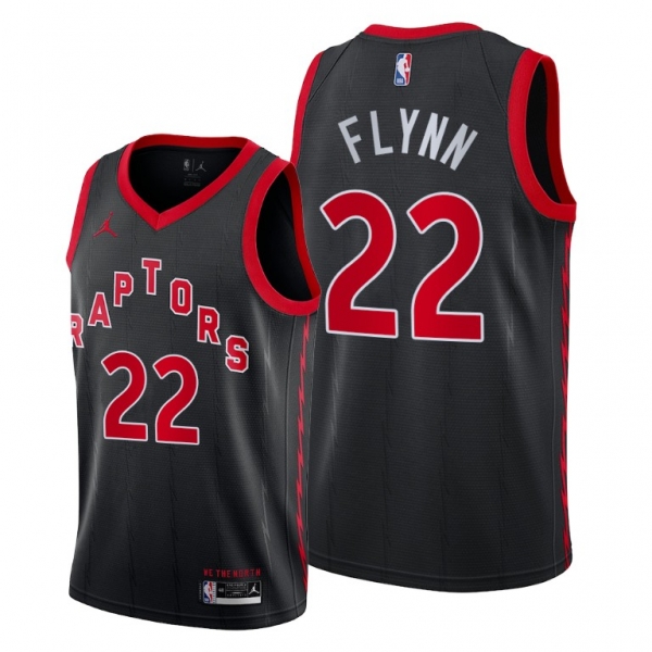 Malachi Flynn 2021 Trade Toronto Raptors Black Statement Edition Jersey #22