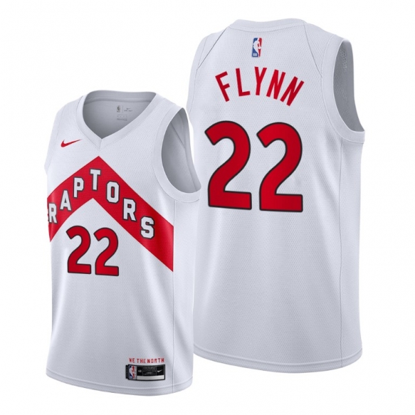 Malachi Flynn 2021 Trade Toronto Raptors White Association Edition Jersey #22