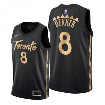 Sam Dekker 2021 Trade Toronto Raptors Black City Edition Jersey #8