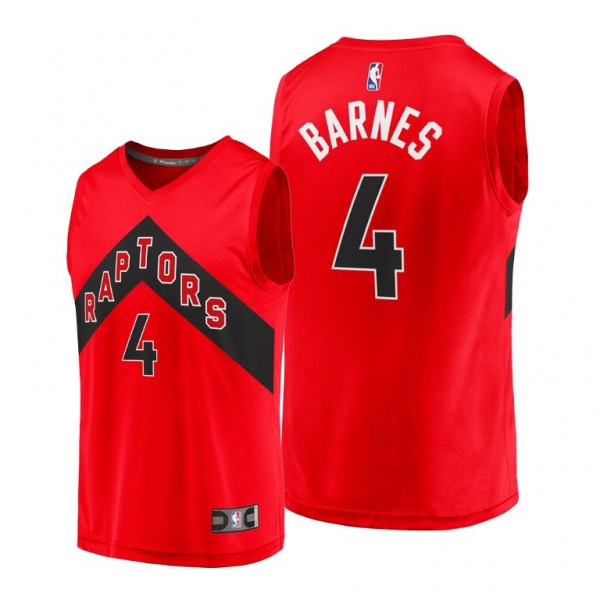 Scottie Barnes Toronto Raptors #4 Red 2021 NBA Draft 1st Round Pick Jersey Replica