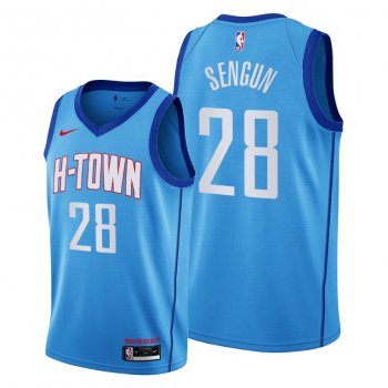 Alperen Sengun 2021 NBA Draft Houston Rockets Blue City Edition Jersey #28