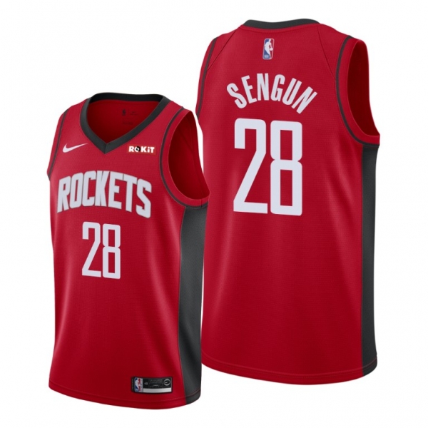 Alperen Sengun 2021 NBA Draft Houston Rockets Red Icon Edition Jersey #28