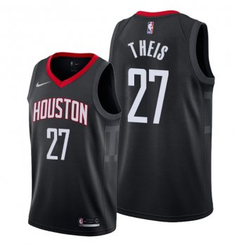 Daniel Theis 2021 Trade Houston Rockets Black Statement Edition Jersey #27