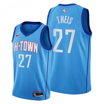 Daniel Theis 2021 Trade Houston Rockets Blue City Edition Jersey #27