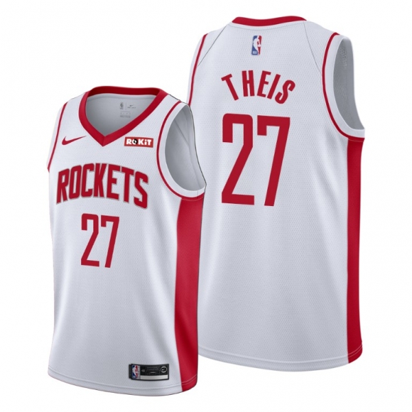 Daniel Theis 2021 Trade Houston Rockets White Association Edition Jersey #27