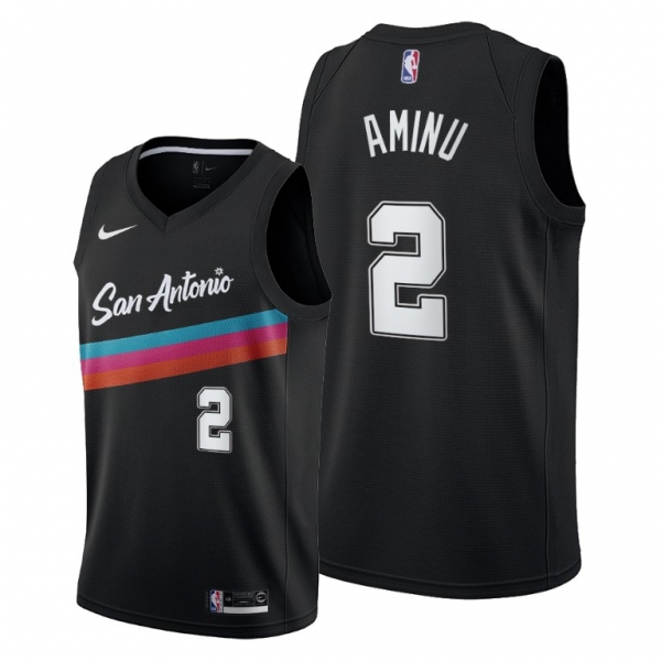 Al-Farouq Aminu 2021 Trade San Antonio Spurs Black City Edition Jersey #2