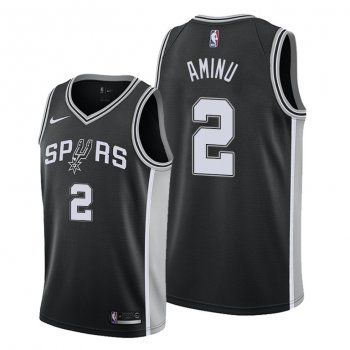 Al-Farouq Aminu 2021 Trade San Antonio Spurs Black Icon Edition Jersey #2