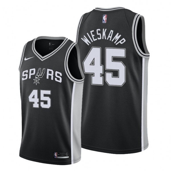 Joe Wieskamp 2021 NBA Draft San Antonio Spurs Black Icon Edition Jersey #45