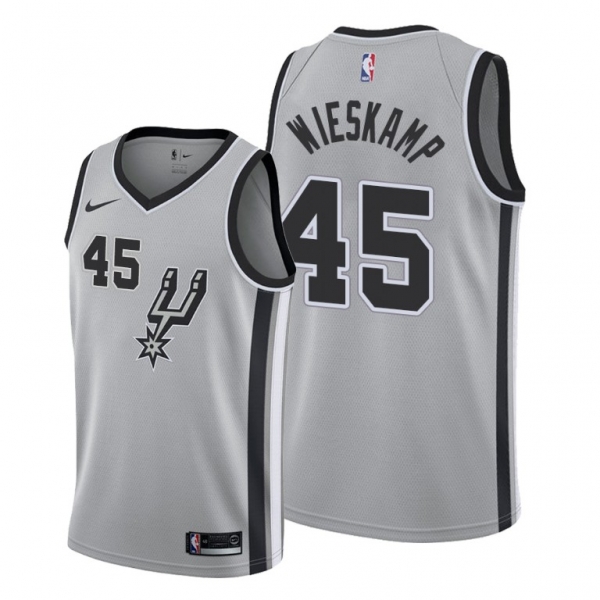 Joe Wieskamp 2021 NBA Draft San Antonio Spurs Gray Statement Edition Jersey #45